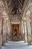 Angkor Wat temple, the crossing cloister, the tympana motifs.